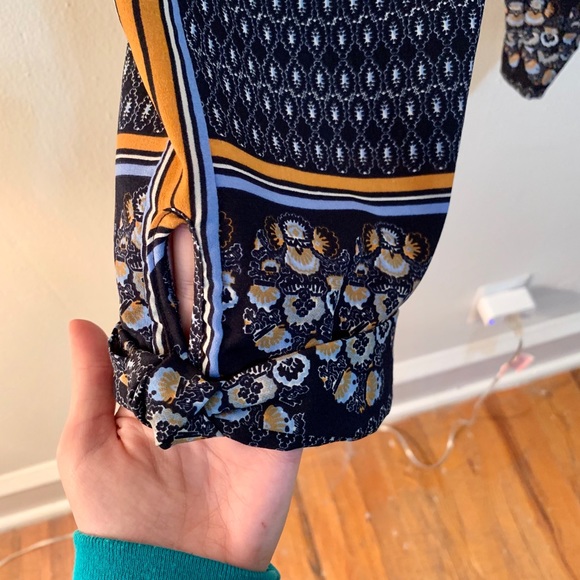 Blue/multi color Printed Ankle Pant - Picture 3 of 4